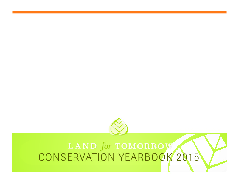 Image of 2015 Land for Tomorrow Conservation Yearbook Cover